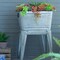Edge Collections -20.5" x 20.5"-Gray-Rustic Galvanized Tub for Entertaining-1 pcs